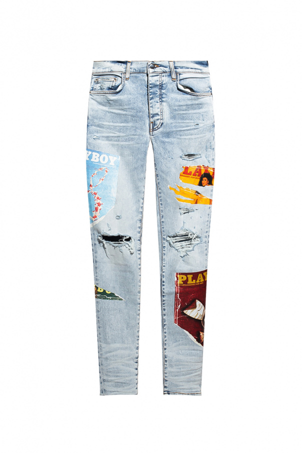 Amiri patched outlet jeans